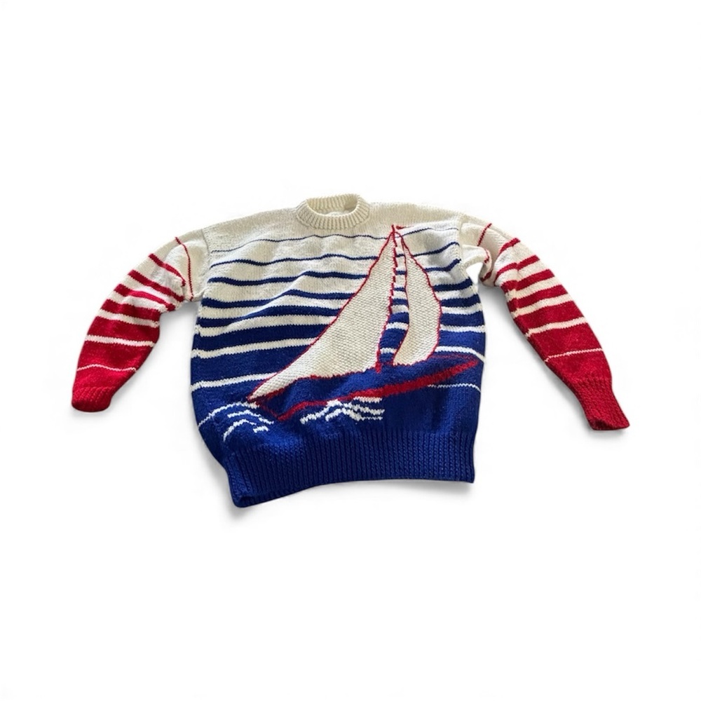 Nautical Kids Sweater - Red, Blue, and White